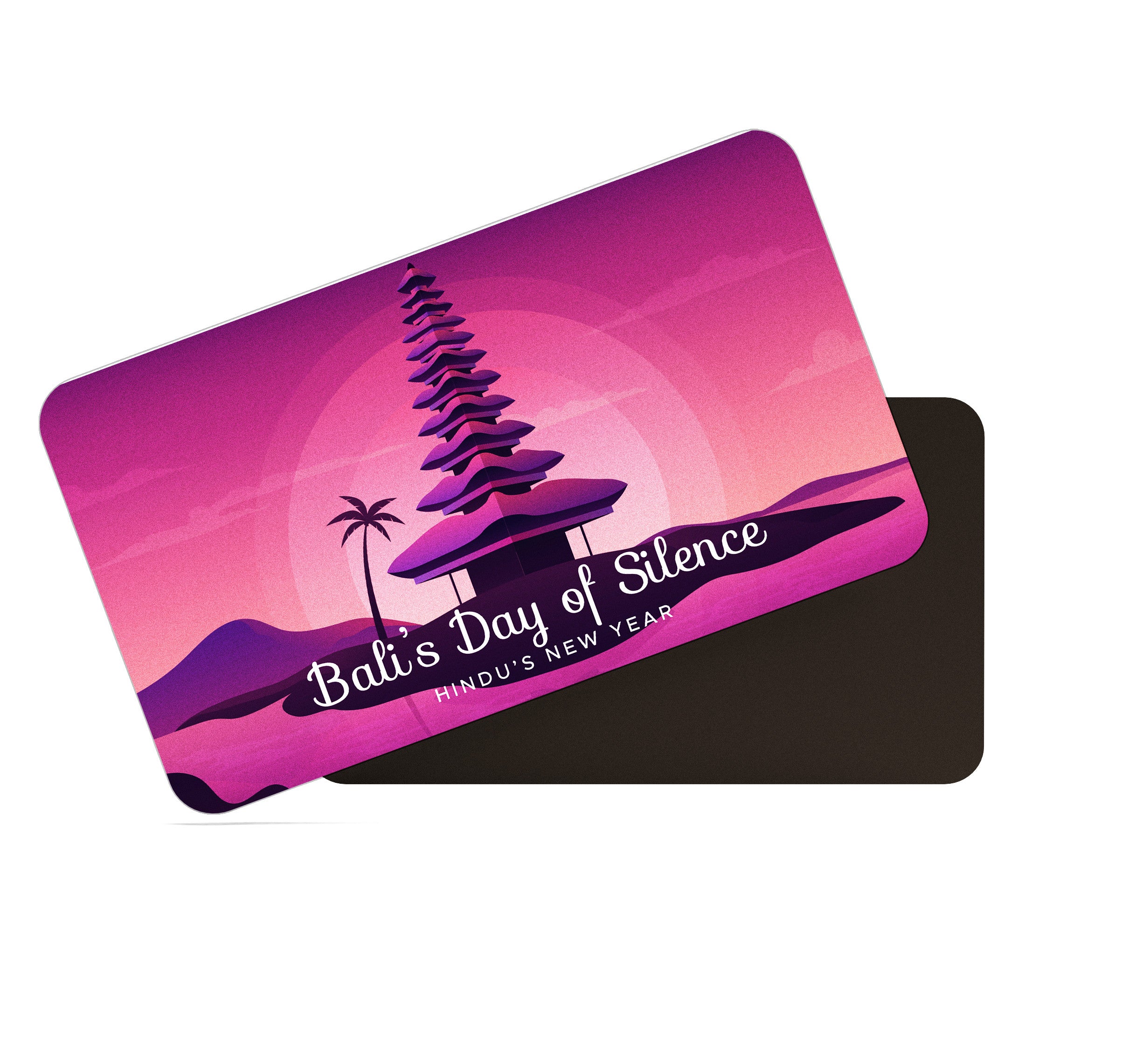 dhcrafts Rectangular Fridge Magnet Purple Bali's Day Of Silence Hindu's New Year Design Pack of 1 (8.6cm x 5.4cm)